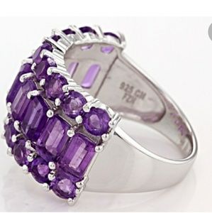 Ameythst  sterling silver ring